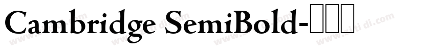 Cambridge SemiBold字体转换